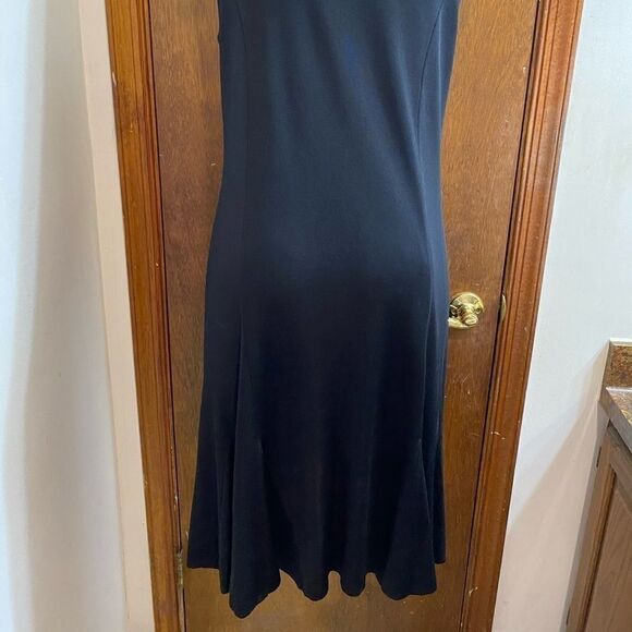 Exclusively Misook Black Acrylic Dress Size Medium - Picture 9 of 11